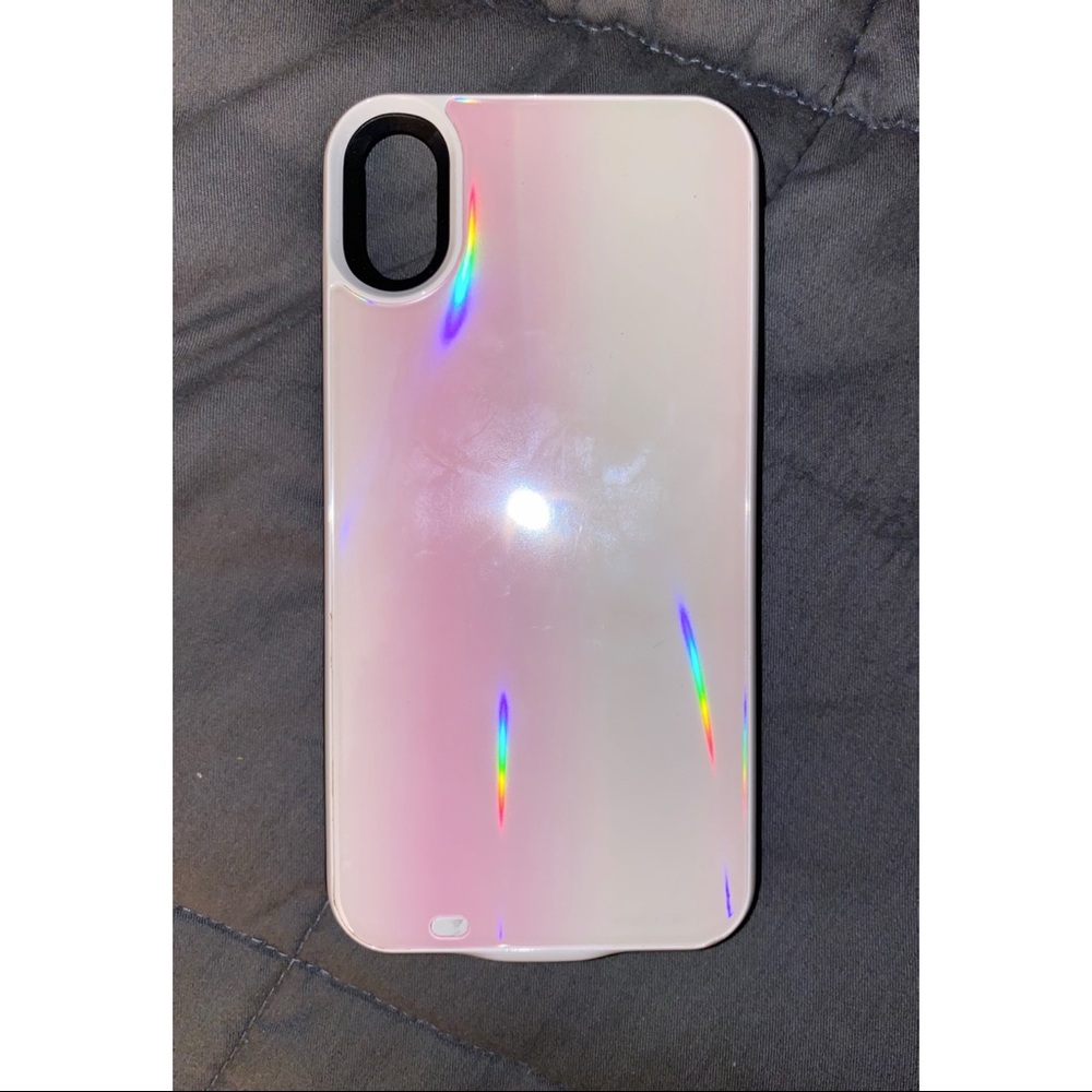 LUXYLEMON Laser Holographic Battery iPhone XR Case